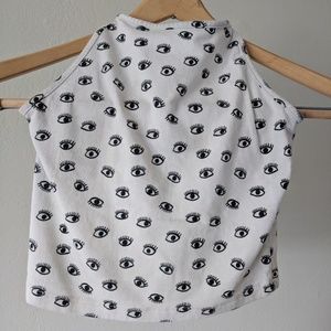 Brandy Melville cropped halter 'Eye' top